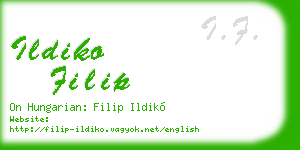 ildiko filip business card